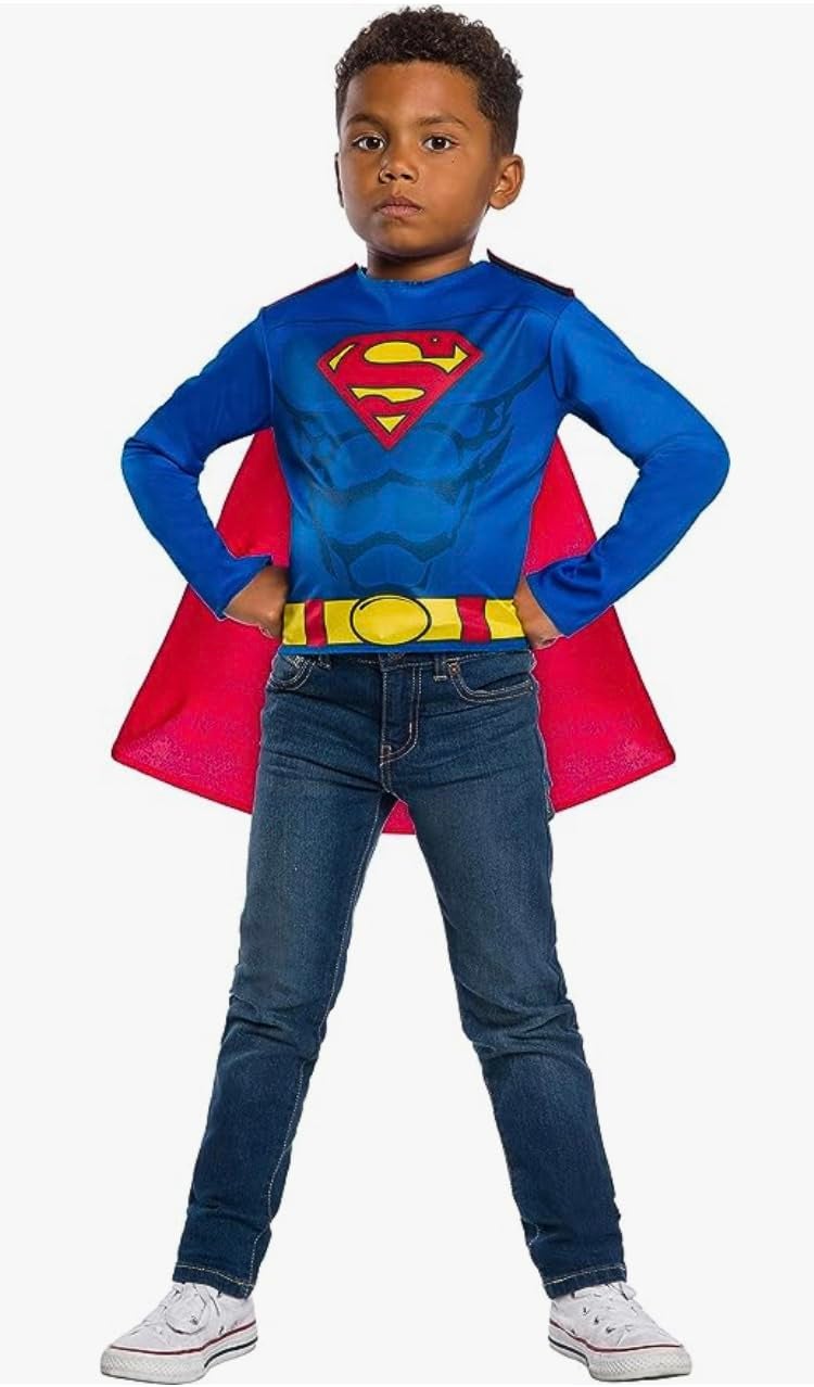 Rubies DC Comics Superheroes: Superman, The Flash, Batman & Robin Dress Up Trunk for Kids, Boy's Small - Image 3
